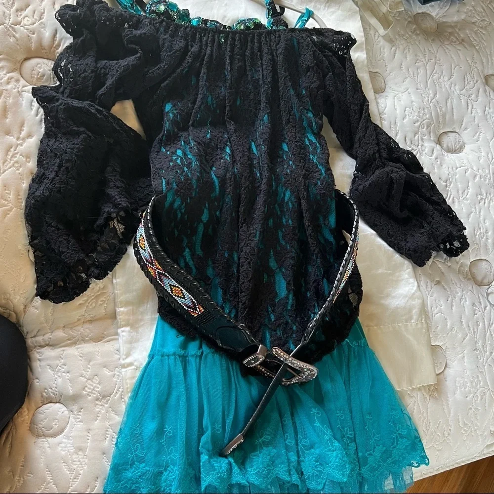 Beaded and crystal belt